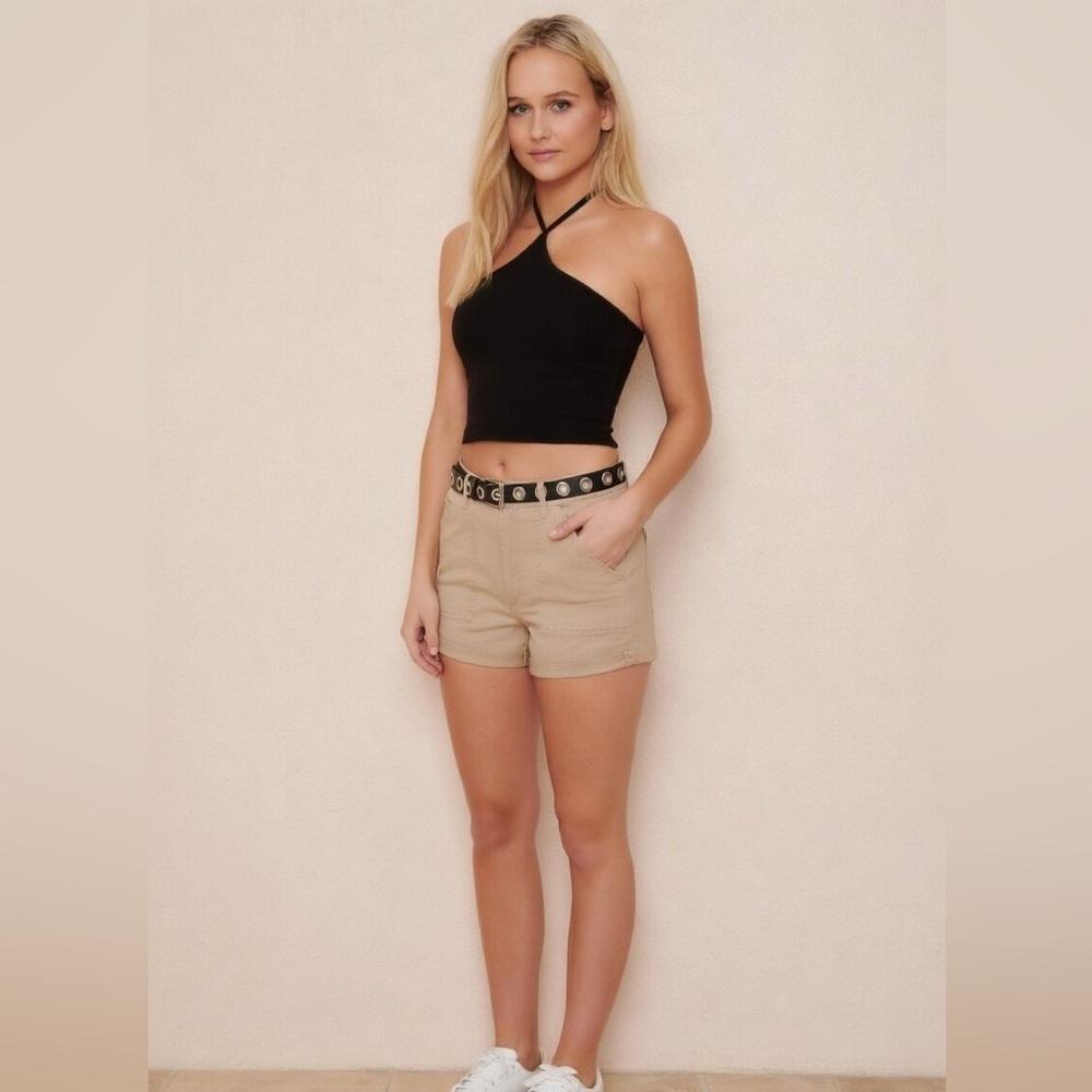 GARAGE Khaki Cargo Shorts - Picture 15 of 15